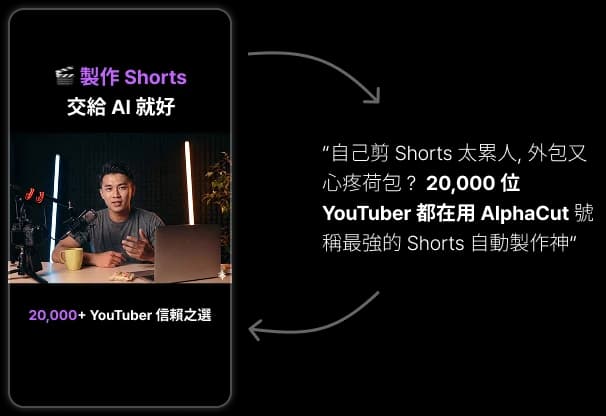 AI 自動字幕生成功能 - 透過語音辨識自動生成 Shorts 字幕