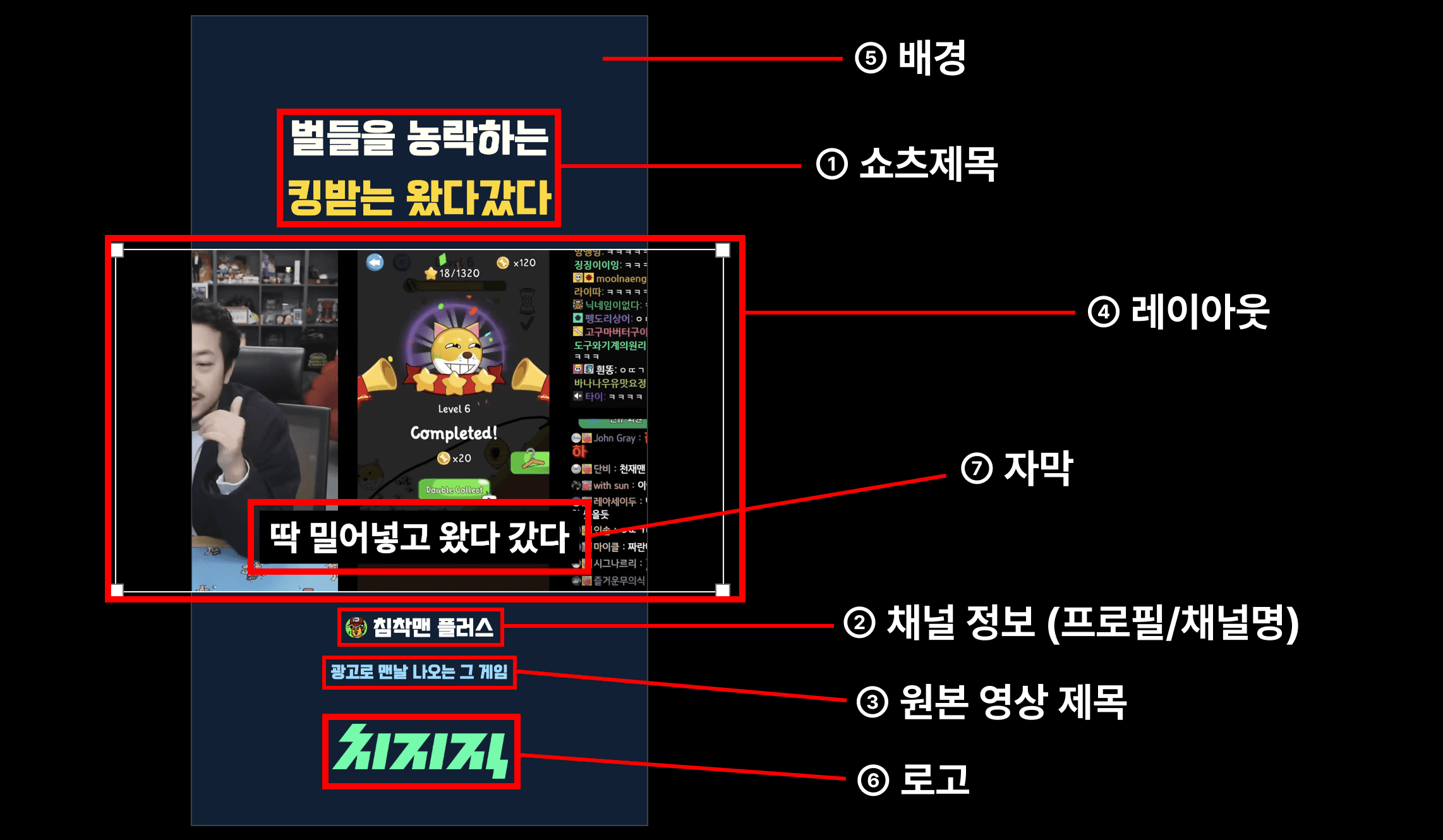 알파컷 쇼츠 구성도