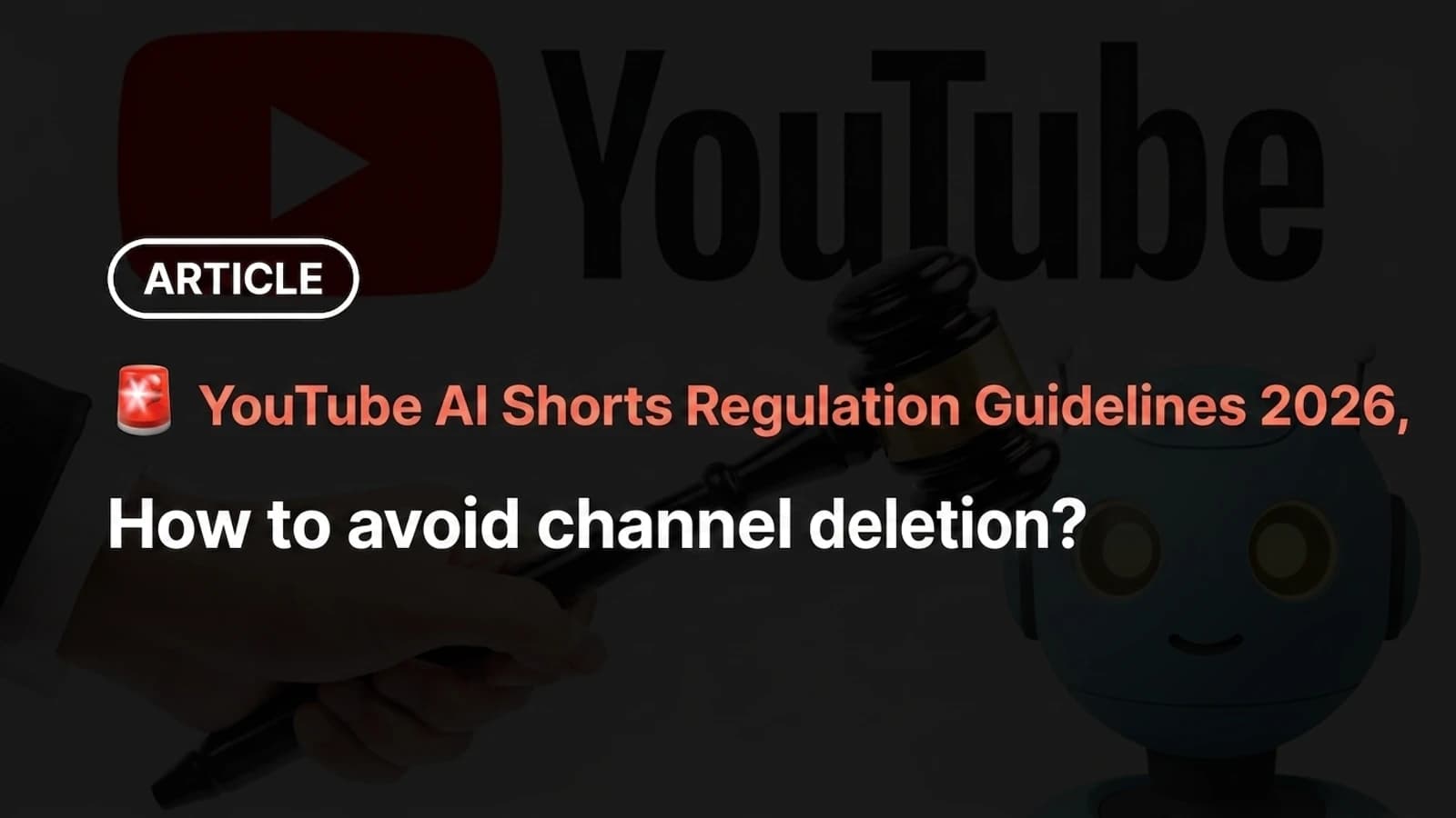 YouTube AI Shorts Regulatory Standards 2026, how to avoid channel deletion?