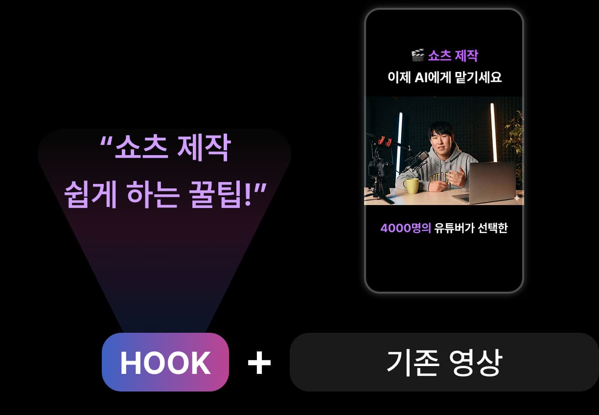 AI 후킹 보이스 - 전문 성우 목소리로 쇼츠 인트로 자동 생성